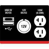 G&eacute;n&eacute;ratrice &agrave; onduleur, Surtension 2500 W, Nominale 1800 W, R&eacute;servoir 4,2 L Equipex