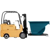 Self-Dumping Hopper, Steel, 3/4 cu.yd., Blue Equipex