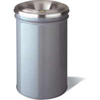 Cease-Fire&reg; Waste Cans, Metal, 4.5 US Gal. Equipex