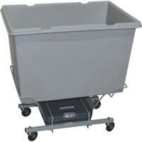 Scale Carts, Polyethylene, 33" L x 23" W x 33" H, 7 cu. ft. Volume, 250 lbs. Capacity Equipex