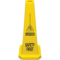 C&ocirc;nes de d&eacute;viation  Safety First , Anglais avec pictogramme Equipex