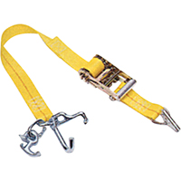 Auto Tie-Downs with Universal Lock, Ratchet, 2" W x 7' L, 1367 lbs. (620 kg) WLL Equipex