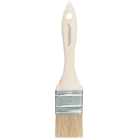 Chip Paint Brush, White China, Wood Handle, 1-1/2" Width Equipex