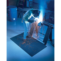 Tapis WeldSafe No 447, Caoutchouc, 75' lo, 2' la x 9/16" &eacute;pais, Noir Equipex