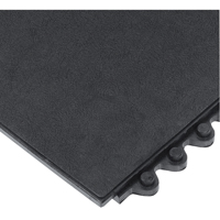 24/Seven&reg; Matting, Rubber, 3' W x 3' L, 5/8" Thick, Black Equipex