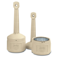 Smokers Cease-Fire&reg; Cigarette Butt Receptacle, Free-Standing, Plastic, 4 US gal. Capacity, 38-1/2" Height Equipex