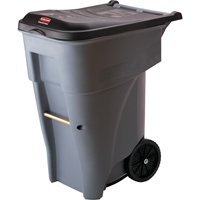 Brute&reg; Roll Out Containers, Polyethylene, 65 US gal. Equipex