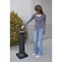 Groundskeeper Tuscan Cigarette Waste Collector, Free-Standing, Metal, 1 US gal. Capacity, 38-1/2" Height Equipex
