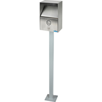 Smoking Receptacles, Wall-Mount, Stainless Steel, 3.3 Litres Capacity, 13-1/2" Height Equipex