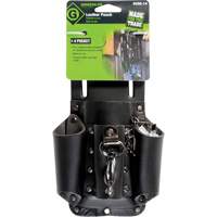 Poche pour ceinture porte-outils, Porte-outil multiple, Cuir, 4 Poches Equipex