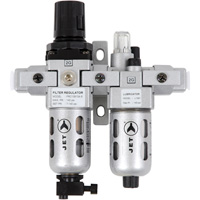 AFRLCM14 2-Piece Miniature Air Filter, Regulator & Lubricator, 1/4" NPT Equipex