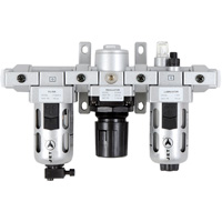 AFRLMI38 3-Piece Intermediate Air Filter, Regulator & Lubricator, 3/8" NPT Equipex