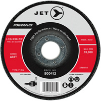 A36T Powerplus Cut-Off Wheel, 4-1/2" x 3/32", 7/8" Arbor, Type T27, 13300 RPM Equipex