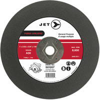 Power Abrasive Cut-Off Wheel, 7" x 3/32", 5/8" Arbor, Type 1, 8600 RPM Equipex