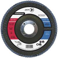 POWERBLEND Flap Disc, 4-1/2" x 7/8", Type 29, Z80 Grit, Zirconia Alumina Equipex