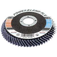 PowerBlend FLX Flexible Flap Disc, 4-1/2" x 7/8", Type 27, Z60 Grit, Zirconia Alumina Equipex