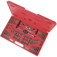 Premium SAE/Metric Alloy Tap & Die Set, 76 Pieces Equipex