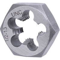 SAE Hex Die, 1" Dia., 1/2"-13NC Thread, Alloy Steel Equipex