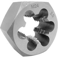 Metric Hex Die, 1" Dia., 10 mm-1 Thread, Alloy Steel Equipex