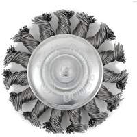 EKR275-20 Shaft-Mounted Knot Twisted Radial Brush, 3", .02" Fill, 1/4" Shank Equipex