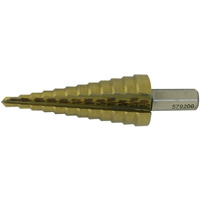 JET-KUT&reg; Super Premium M35 Step Drill, 3/16" - 7/8" , 1/16" Increments, High Speed Steel Equipex