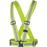 5592 Elastic Safety Harness, High Visibility Lime-Yellow, Silver Reflective Colour, One Size Equipex