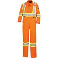 5555 Combinaison de s&eacute;curit&eacute; &agrave; haute visibilit&eacute; ignifuge et anti-arcs &eacute;lectriques, Taille 36, Orange haute visibilit&eacute;, 11 cal/cm² Equipex