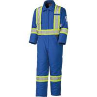 5522A Combinaison de s&eacute;curit&eacute; &agrave; haute visibilit&eacute; ignifuge et anti-arcs &eacute;lectriques, Taille 2T-Grand, Bleu royal, 58 cal/cm² Equipex