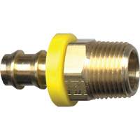 Raccord m&acirc;le de tuyau Grip-Tite, 1/4" x 1/4" dia., Laiton Equipex