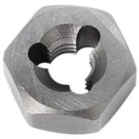 Hexagon Rethreading Bolt Die, 19/32" Dia., 1/4"-28 Thread, Chromium Steel Equipex