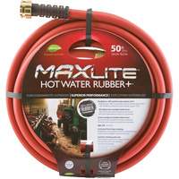 Hot Water Hose, Rubber, 5/8" dia. x 50' L Equipex