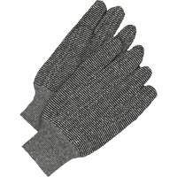 Classic Jersey Gloves, One Size, Salt & Pepper, Unlined, Knit Wrist Equipex