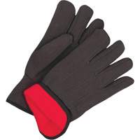Classic Jersey Gloves, One Size, Black, Red Fleece, Slip-On Equipex