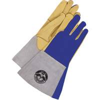MIG & TIG Welding Gloves, Grain Deerskin, Size Large Equipex