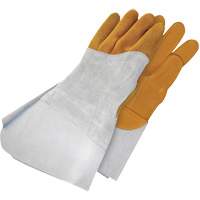 Gander Brand Reverse Grain TIG Welder Gloves, Grain Deerskin, Size 10 Equipex