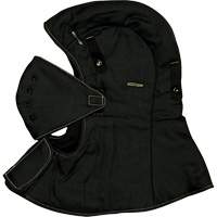 CarbonX&reg; FR Hardhat Liner with Face Mask, Black, Cotton/Jersey/Twill Equipex