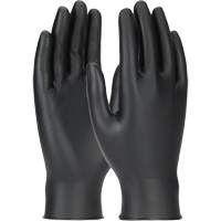 Gants jetables ambidextres Grippaz Skins, Grand, Nitrile, 6 mils, Sans poudre, Noir Equipex