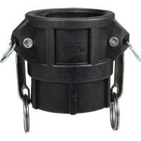 Cam & Groove Coupler, Polypropylene, Type D, 3", Female NPT, 60 PSI Equipex