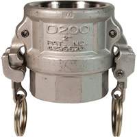 EZ Boss-Lock Cam & Groove Coupler, Stainless Steel, Type D, 1", Female NPT, 250 PSI Equipex