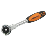 Swivel-Head Ratchet Wrench, 1/4" Drive, Cushion Grip Handle Equipex