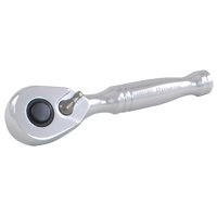 Quick-Release Stubby Ratchet Wrench, 1/4" Drive, Cushion Grip Handle Equipex