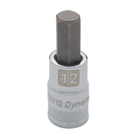 Metric Standard Bit Socket, 12 mm x 2.44" L, 1/2" Drive Equipex