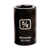 SAE Socket, Impact, 3/8", 1/2" Drive, 6 Points Equipex
