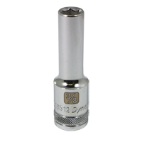 SAE Socket, 3/8", 1/2" Drive, 6 Points, Deep Equipex