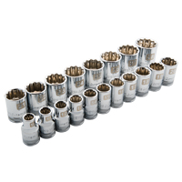 Jeu de douilles m&eacute;triques, 19 Mcx, Prise de 1/2" Equipex