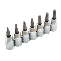 Jeu de douilles standards, Torx, Prise 1/2", 7 mrcx Equipex
