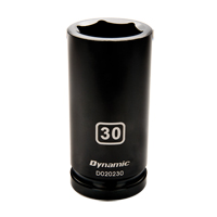 Metric Socket, Impact, 33 mm, 3/4" Drive, 6 Points, Deep Equipex