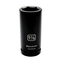 SAE Socket, Impact, 3/4", 3/4" Drive, 6 Points, Deep Equipex