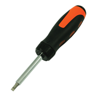 Tournevis multi embouts &agrave; cliquet, 10-3/5" lo, Prise Coussin&eacute;e Equipex