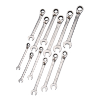 Reversible Wrench Set, Combination, 12 Pieces, Metric Equipex